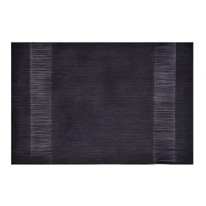 Suport Farfurii PVC Negru cu Dungi Perferate 45x30cm