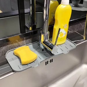 Suport din Silicon pentru Chiuveta, Gri, 37x14x0.7cm