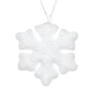 Ornament Brad Crăciun din Spumă Fulg Alb 10cm