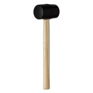 Ciocan de cauciuc cu mâner de lemn, 290g