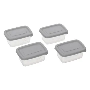 Set Caserole Plastic Transparent cu Capac pentru Stocarea Alimentelor