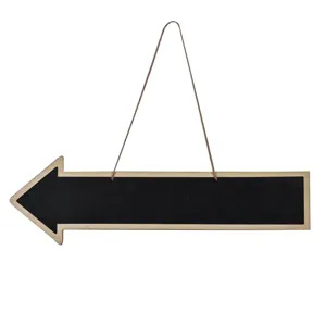 Indicator Decorativ Sageata din Lemn cu Tabla Neagra pentru Decorațiuni