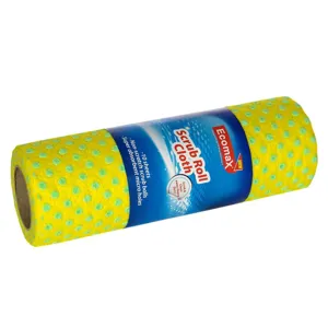 Lavete Scrub în Rol cu Bile Reliefate, 22x25cm, 10 buc