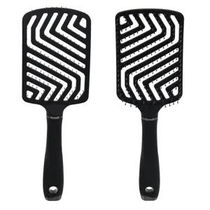 Perie plata pătrată neagră zigzag pentru descalcire