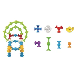 Set Jucării de Construcție cu Ventuze din Silicon Multicolor