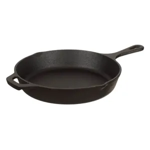 Tigaie Rotundă din Fontă de Fier cu Dublu Mâner
