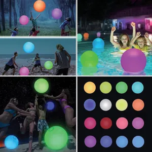 Balon gonflabil LED cu telecomandă, Ø40 cm, multicolor