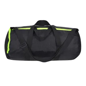 Geanta Sport Neagra cu Manere si Fermoar Galben Fluorescent, 48x25x35cm