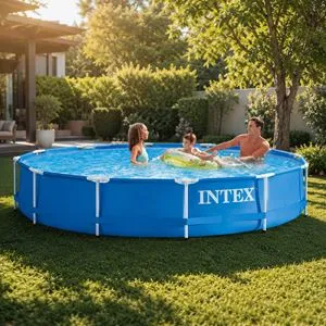 Piscina cu cadru metalic, Ø3,66x0,76 m, cu filtru