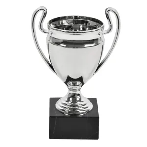 Trofeu argintiu cu bază de marmură pentru premii sportive și corporative