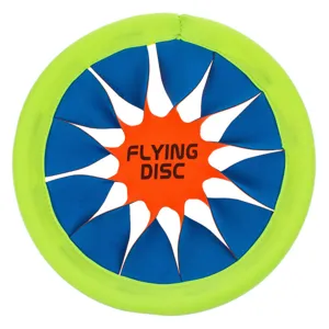 Frisbee textil, Ø30cm, Verde lime, Bleu, Portocaliu