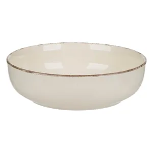 Farfurie adâncă ceramică bej Ø20 cm
