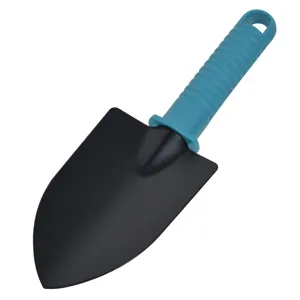 Lopată Metalică de Grădină cu Mâner Albastru, 25 cm