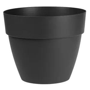Ghivec pentru flori din plastic antracit Ø25x21cm 7L
