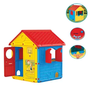 Casa de joaca pentru copii, Multicolora, cu sonerie, 125x100x104cm