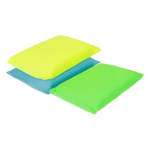 Burete de Bucătărie pentru Curățare Generală, Set 3 buc, Culori Vii