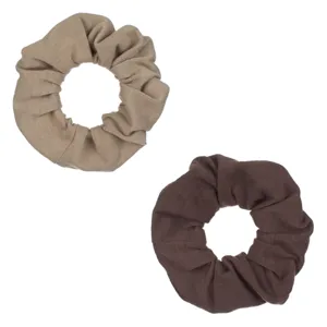 Set Elastice Textile Par, 2 bucăți, Nuanțe Maro și Bej