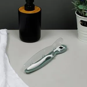 Husă pentru periuță de dinți de voiaj, plastic, verde menta, 20,5 cm