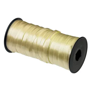 Panglică metalizată aurie pentru cadouri, 5mm x 100m, bobină
