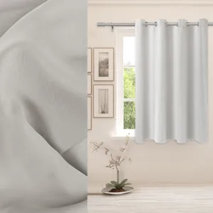 Draperie decorativă cu inele, Ecru, 140x140 cm