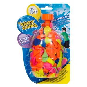 Baloane de apă, Set 200 buc, Multicolore, cu sticlă de plastic