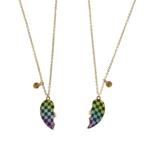 Set Coliere pentru Copii cu Pandantiv Inimă Magnetică, 2 buc, Multicolor