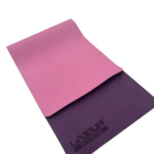 Saltea de yoga si gimnastica, 183x61x0.4cm, Roz/Mov, Reversibila, Anti-alunecare