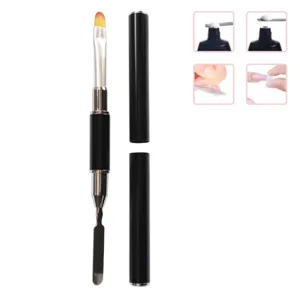 Pensulă dublă pentru manichiură acrygel 13 cm