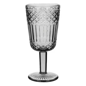 Pahare elegante din sticlă cu picior și design geometric