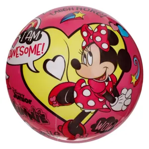 Minge de plaja din plastic cu Minnie Mouse, 23 cm, roz