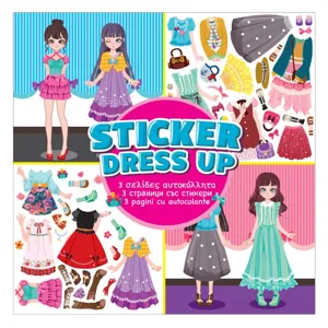 Set Autocolante Reutilizabile cu Figurine de Fete - Joc Dress Up Multicolor