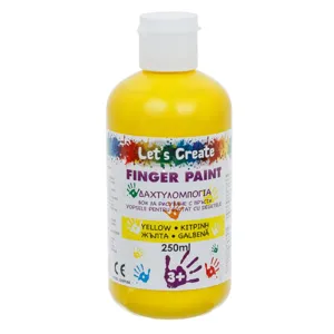 Acuarela pentru Pictura cu Degetele, Galben, 250ml, în Sticlă