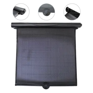 Parasolar auto lateral cu ventuze, 2 buc, 46x42.5 cm, negru