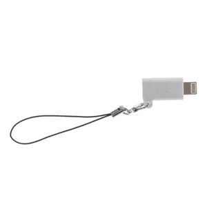 Adaptor USB Type-C la Lightning cu curea, alb pentru iOS