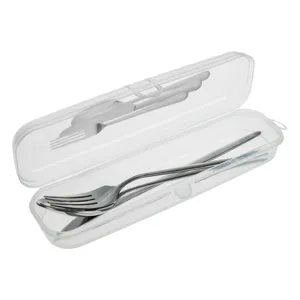 Caserolă pentru tacâmuri din plastic transparent, set organizator