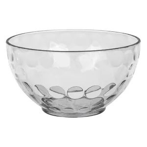 Bol transparent din plastic cu model dots pentru deserturi și inghetate