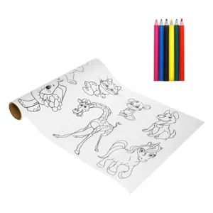 Set de colorat cu rolă și creioane colorate mini pentru copii