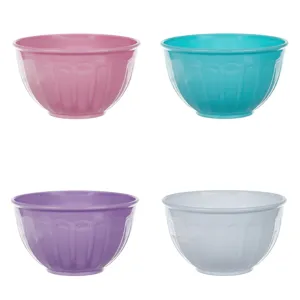 Set 4 Boluri pentru Inghetata din Plastic, 240 ml, Multicolore