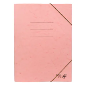 Mapa prespan din carton cu elastic, Somon, 25.5x34.5 cm