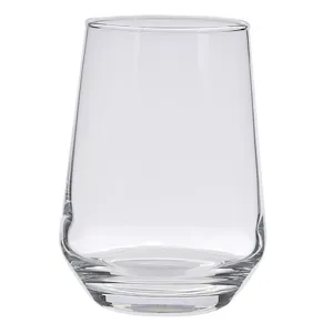 Pahar din sticlă transparentă cu bază largă, 390 ml
