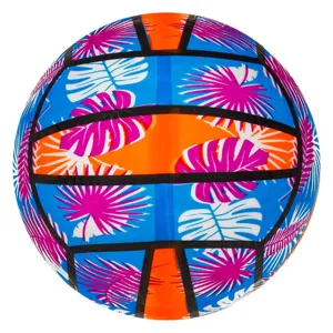 Minge de plaja din plastic, 23 cm, multicolora cu imprimeu tropical