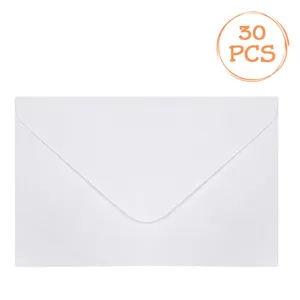 Plicuri corespondenta albe cu adeziv, set 30 bucati, 14x8.9 cm