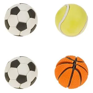 Radiere 3D cu Forma de Mingi, Set 4 buc, Multicolore, 2.5 cm