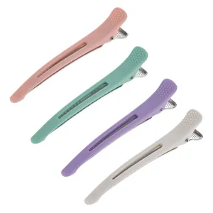 Clame de Par din Plastic, Set 4 buc, 11 cm, Multicolore Mate