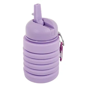 Sticla de apa pliabila din silicon, Lila, 200-500ml