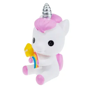 Pusculita din Plastic cu Forma de Unicorn, 11x12x22cm, Alb