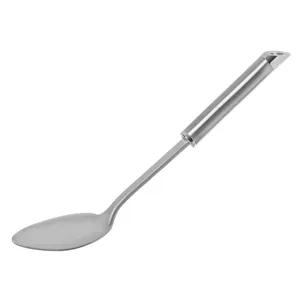 Lingură de servit din inox, 33 cm, cu inel pentru suspendare