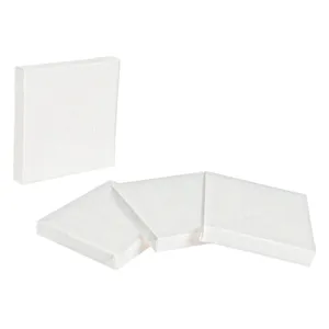 Set 4 Pânze pentru Pictură Canvas Pătrat Alb 10x10 cm