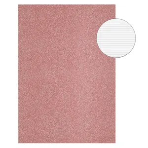Caiet Dictando A5, Coperta Roz Aurie cu Glitter, 60 File