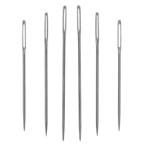 Set de ace de broderie drepte din oțel inoxidabil, 6 bucăți
